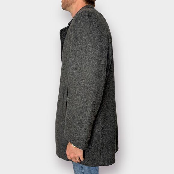 80s Botany‎ 500 gray wool overcoat - Picture 6 of 8